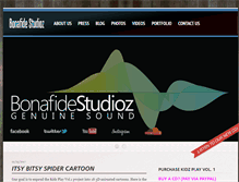 Tablet Screenshot of bonafidestudioz.com